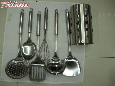 不锈钢厨具,不锈钢筷子筒,不锈钢厨具筒,不锈钢铲。勺,漏,果铲,肉叉,饭勺-价格:51元-se20097722-刀叉勺筷-零售-中国收藏热线