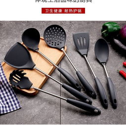 食品级硅胶锅铲不粘锅专用炒菜铲子不锈钢炒勺耐高温厨具图片大全 邮乐官方网站